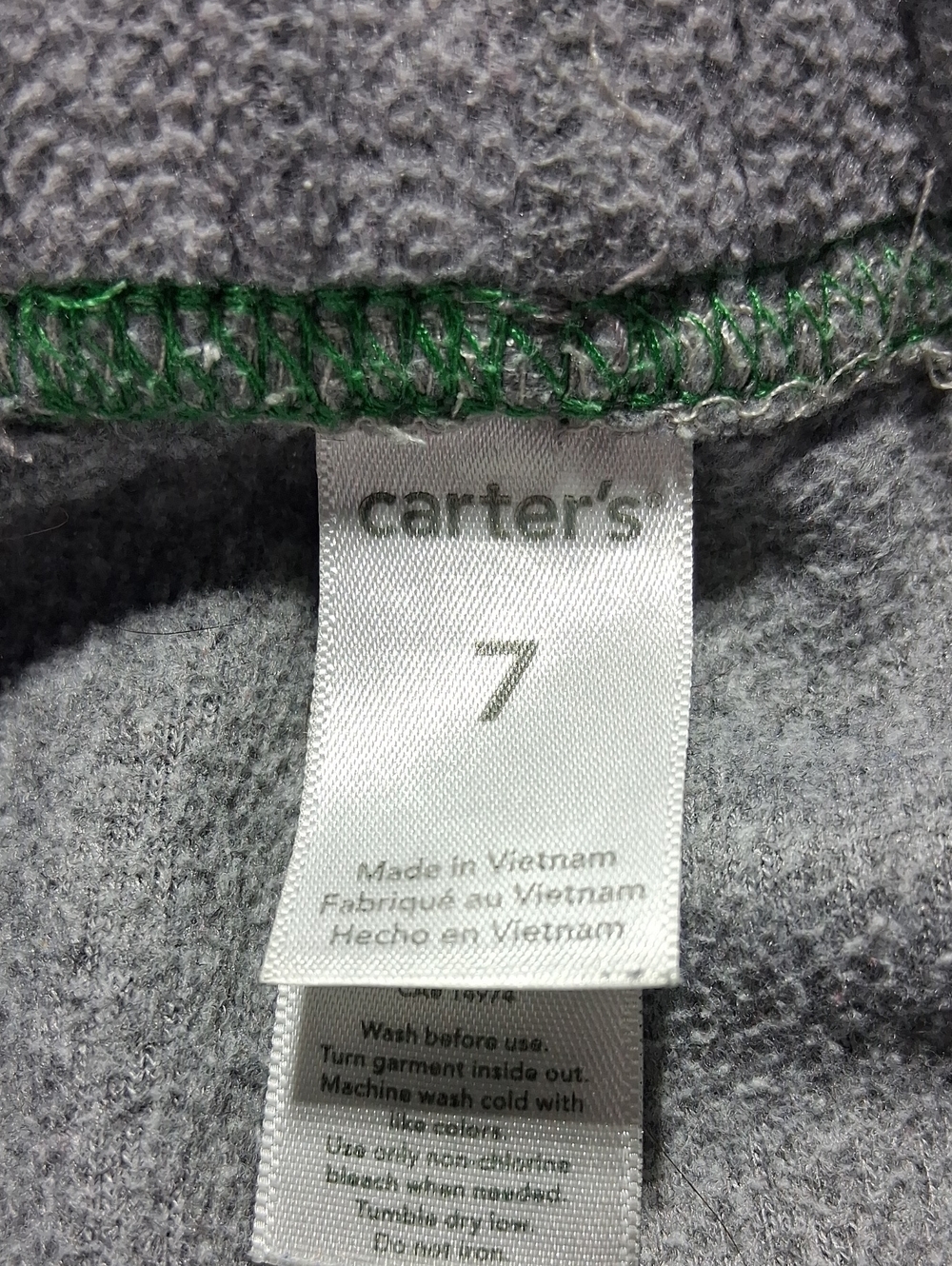 Boys Carter's Fleece Sweatpants Size 7 Elastic Waist Drawstring With Pockets - Picture 2 of 7